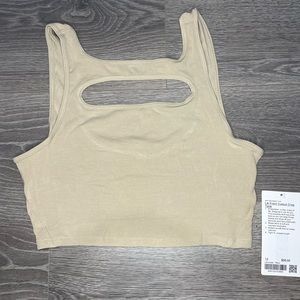 NWT Lululemon LA Front Cutout Crop Tank in the color Trench